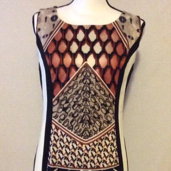 Brown and black pebble print dress - Picture 2 of 4